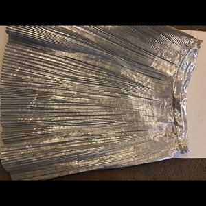 Talbots silver accordion pleated skirt